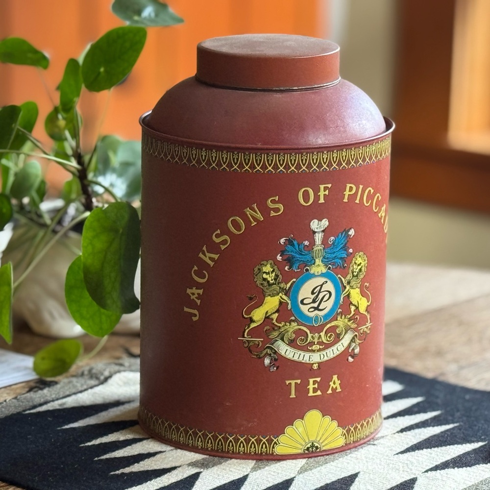 XL - JACKSONS OF PICCADILLY Red Tea Canister